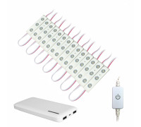 Cветодиодная подсветка SMD-14PB с регулировкой яркости, лента из 14 модулей, 42 светодиода, с внешним аккумулятором 10000 mAh