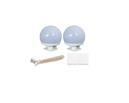 Запасные лампочки с проводами  LM2-ZP для подсветки зеркала, 2 шт