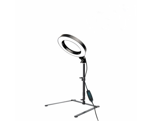 Настольная лампа LT-16 в виде кольцевого светильника диаметром 16 см