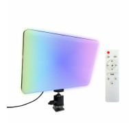 Осветитель RGB PM-26AS на пульте управления с регулировкой цвета и яркости на шарнире с адаптером холодный башмак
