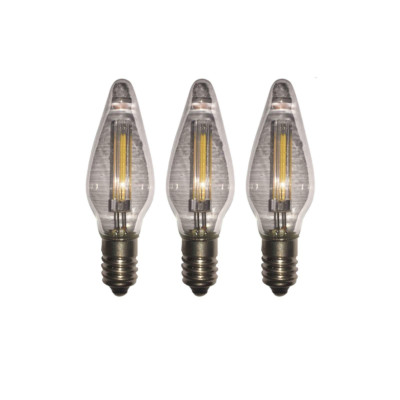 Комплект светодиодных лампочек LED -3 в виде свечи с цоколем Е10, 3 шт