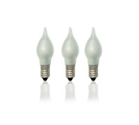 Комплект матовых лампочек LED в виде пламени с цоколем Е10, 3 шт