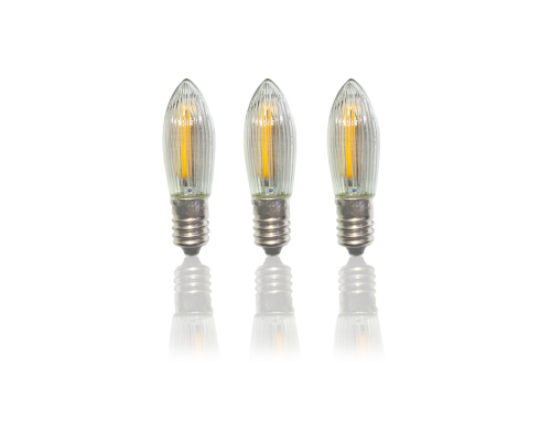 Комплект светодиодных лампочек LED-3T теплый свет с цоколем Е10, 3 шт