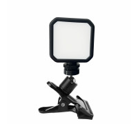 Накамерный светодиодный осветитель на аккумуляторе с шарнирным креплением на прищепке