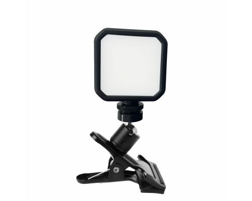 Накамерный светодиодный осветитель на аккумуляторе с шарнирным креплением на прищепке