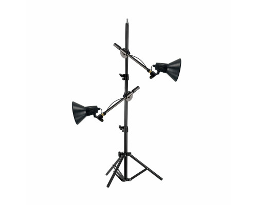 Напольный светильник JBAB-215 с 2 черными абажурами на штативе JBH