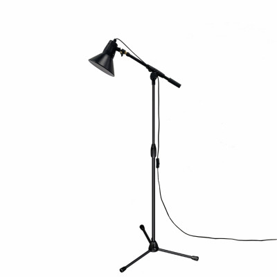 Напольный светильник MLAB с черным абажуром на штативе ML