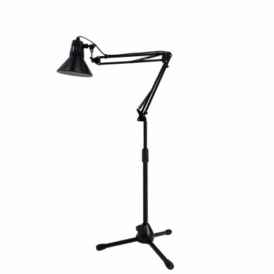 Напольная лампа с черным абажуром LB-PM на пантографе на штативе ML