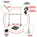 Каркас, высота 2 метра, ширина до 1.8 метра, с прищепками для крепления фотофона, 8 шт
