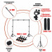 Каркас, высота 2 метра, ширина до 1.8 метра, с прищепками для крепления фотофона, 8 шт, и 2 сумками для переноски