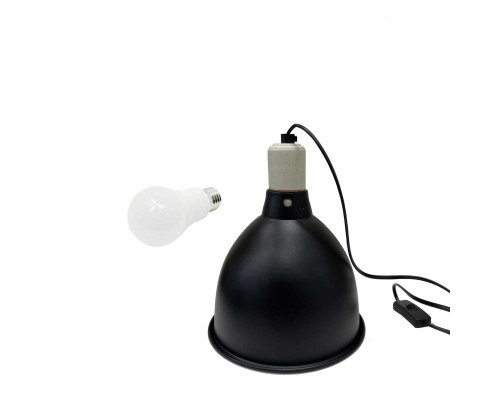 Светильник подвесной VAL-1 с лампочкой в комплекте, металлический черный, освещение для дома