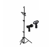 Напольная стойка штатив LS-3DM-C18T с комплектом держателей для микрофона и для планшета до 29 см