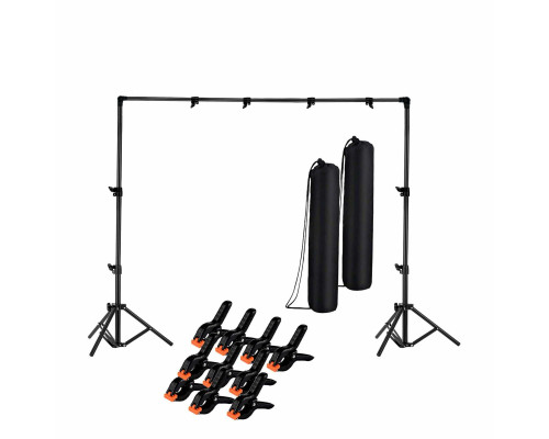 Переносной каркас 200х250 см для фотофона KFMP-250LS на усиленных стойках в комплекте с прищепками и чехлом для переноски