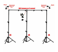 Переносной каркас KF-300LS на усиленных стойках 200х300 см для фотофона