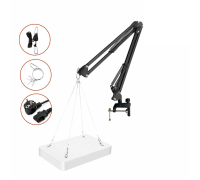 Светильник подвесной, фитолампа полного спектра PFL-ST2S на усиленном пантографе на струбцине с 2 отверстиями