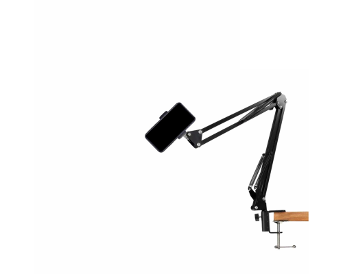 Держатель для телефона DTNB-35 на пантографе с шарнирным креплением и струбциной