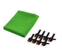 Фотофон тканевый хромакей для фотозоны, 2х3 м, с 8 прищепками