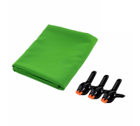 Фотофон хромакей тканевый для фотостудии, 0.5х1 м, с 3 прищепками