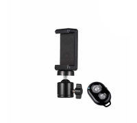 Держатель для телефона DTSH-85 на шарнире для установки на стойку с пультом Bluetooth