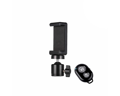 Держатель для телефона DTSH-85 на шарнире для установки на стойку с пультом Bluetooth