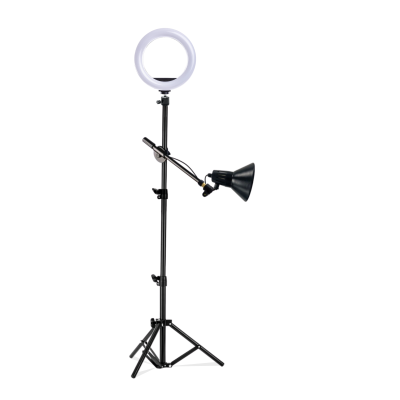 Напольный светильник JBAB-RL20SH с черным составным абажуром и лампой RGB 20 см на шарнире