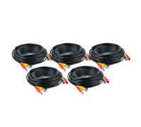 Кабель комбинированный для видеонаблюдения BNC/DC-BNC/DC, 5 метров, 5 шт