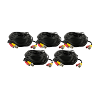 Кабель комбинированный для видеонаблюдения BNC/DC-BNC/DC, 20 метров, 5 шт