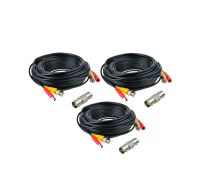 Кабель комбинированный BNC/DC-BNC/DC для видеонаблюдения длина 5 метров с переходником гнездо BNC (мама)- гнездо BNC (мама) для удлинения кабеля, 3 комплекта