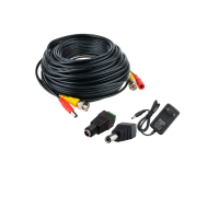Комплект К-100 для системы видеонаблюдения: кабель BNC/DC 100 м, переходники DC(мама), DC(папа) и блок питания