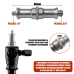 Ремкомплект RK-2 для ремонта напольных стоек: переходники для соединения колен штатива, 3 шт