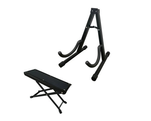 Набор гитариста NG-01: напольная стойка для гитары и подставка под ногу