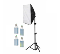 Софтбокс с блоком SBLS-L4-20W с 4 лампочками 20W на усиленном штативе