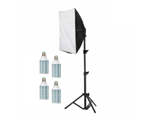 Софтбокс с блоком SBLS-L4-20W с 4 лампочками 20W на усиленном штативе