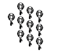 Держатель для микрофона паук P1 пластиковый противоударный с резьбой крепления 3/8, 10 шт