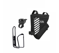 Велонабор VS-BFZV-01 из велосумки на раму, флягодержателя и звонка для велосипеда