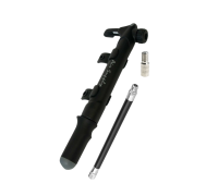 Велонабор VS-PUN: ручной насос и шланг черный с удлинителем ниппеля для велосипеда или самоката