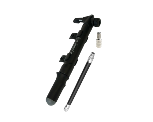 Велонабор VS-PUN: ручной насос и шланг черный с удлинителем ниппеля для велосипеда или самоката