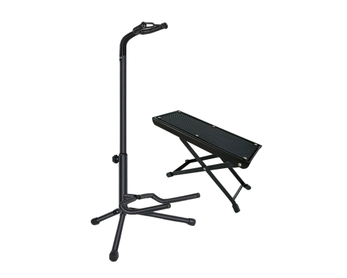 Набор PGGF-02B: универсальная напольная стойка для гитары и подставка под ногу гитариста