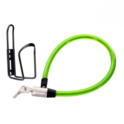 Велонабор VS-VZMF: замок с металлической головкой и флягодержатель для велосипеда