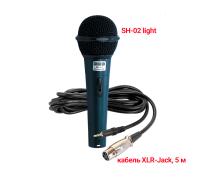 Динамический микрофон SH-02 с кабелем 5 м, разъем XLR-Jack 3.5