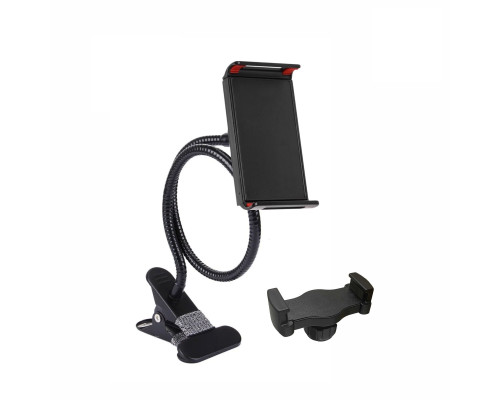 Гибкий держатель для телефона или планшета GD2-6.5-18 с 2 зажимами от 6,5 до 18 см на металлической прищепке