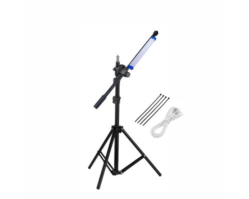 Лампа 32 см переносная автомобильная, холодный свет, с магнитным креплением на штативе JBH-63