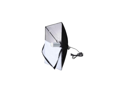 Светоотражающий софтбокс 50х70 см с держателем на 1 лампочку со светодиодной лампочкой 40W