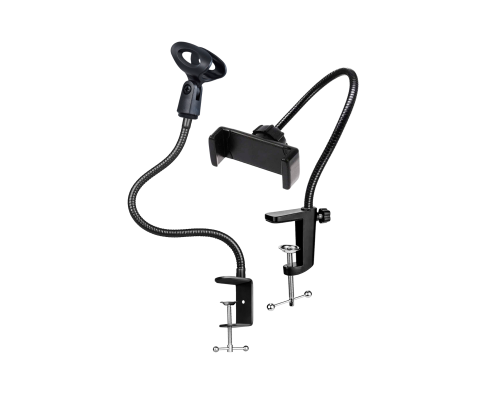 Держатель для ручного микрофона на гибкой основе со струбциной и гибкий черный держатель GDTS-B для телефона на усиленной струбцине