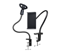 Держатель для ручного микрофона на гибкой основе со струбциной и гибкий черный держатель GDTS-25 для планшета и телефона до 25 см на усиленной струбцине