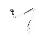 Настольная стойка PSW-RM пантограф белый на усиленной струбцине с держателем для ручного микрофона