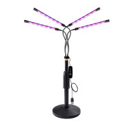 Фитолампа для растений с пультом на проводе, 4 панели, на настольной стойке ZM-35Z