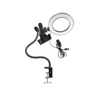 Настольный гибкий держатель GDS-38-PR1V-L для пялец, станок для вышивания c лампой 16 см