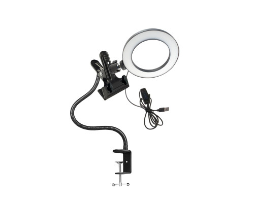 Настольный гибкий держатель GDS-38-PR1V-L для пялец, станок для вышивания c лампой 16 см