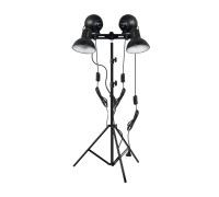 [СЛГП] Напольный светильник JBMB-4 с 4 средними абажурами черными, торшер с регулировкой угла наклона